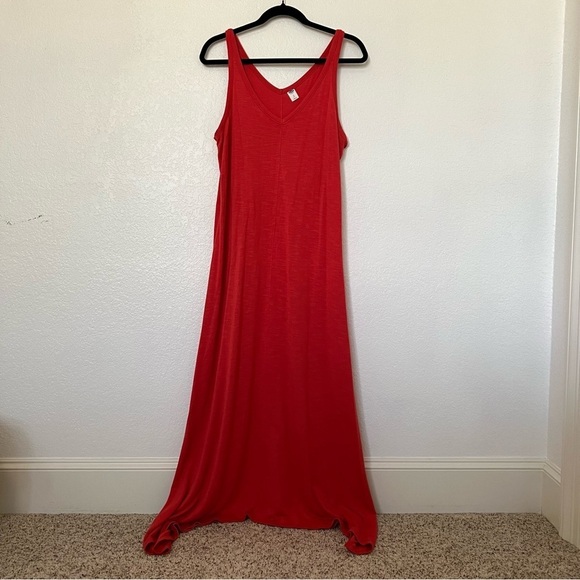 2/$30 Old Navy Sleeveless Maxi Dress Red SZ L Petite - Picture 12 of 12